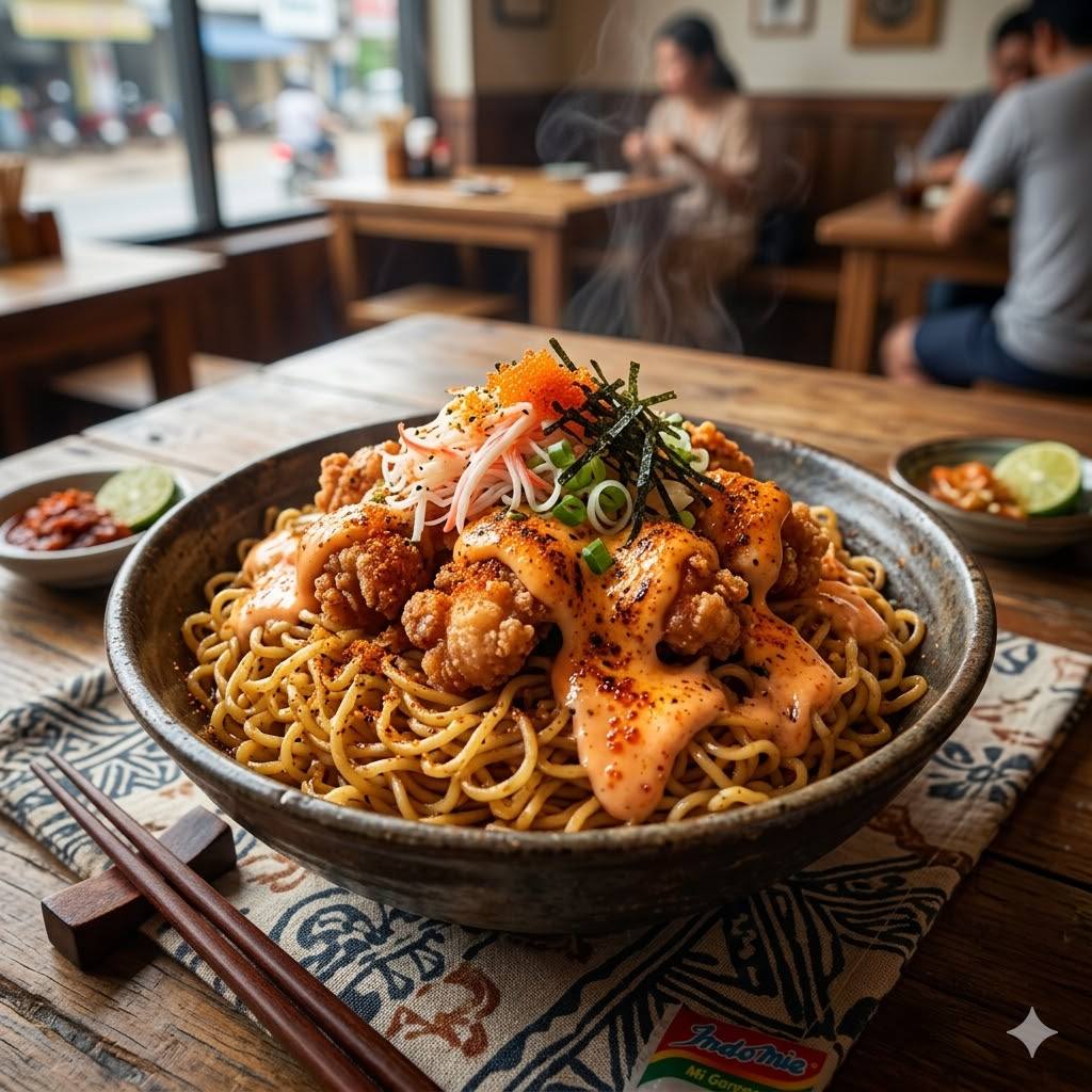 Indomie Mentai Karage Rice Bowl Boss